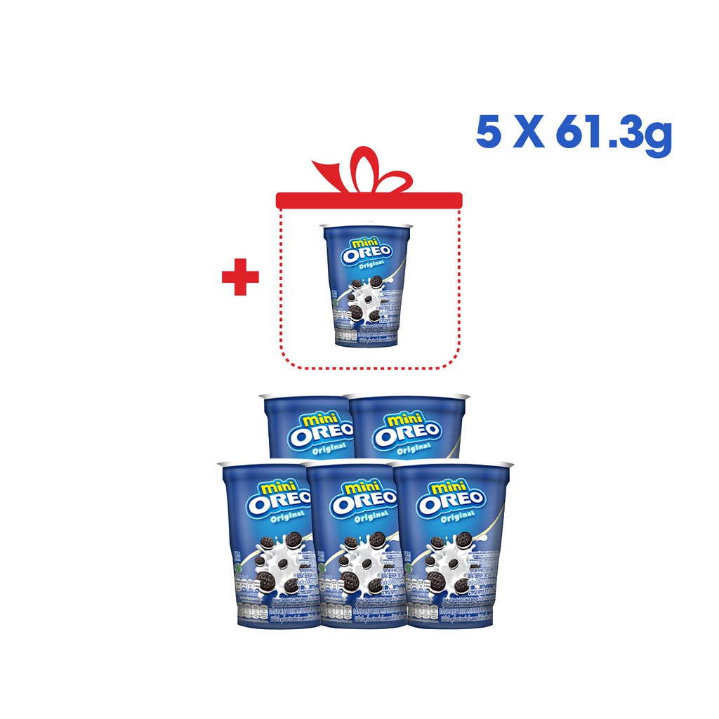 Combo 5 Ly Bánh Quy OREO Mini Vị Vani 5x61,3g