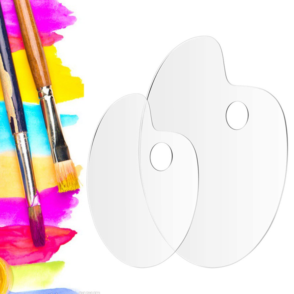 Khay Đựng Màu Vẽ Bằng Acrylic Trong Suốt Chống Dính Dễ Vệ Sinh Tiện Dụng Cho Học Sinh