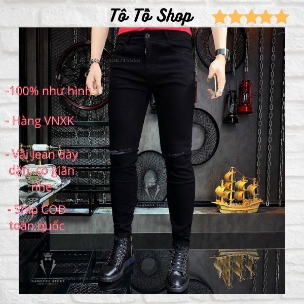 Quần Jean Nam Mẫu Mới ❤️FREESHIP❤️ Quần Bò Nam Chất Liệu Denim Cao Cấp Thời Trang Chuẩn Hàng Shop Tô Tồ Shop - QJNTT22