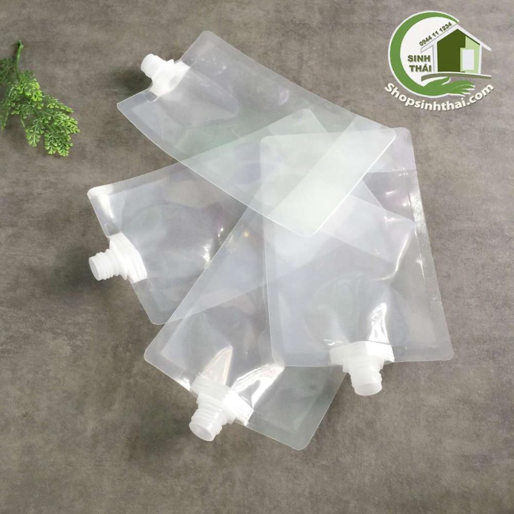 Túi có vòi nhựa nắp vặn, túi đựng chất lỏng 500ml, đáy đứng 13cm x 21cm