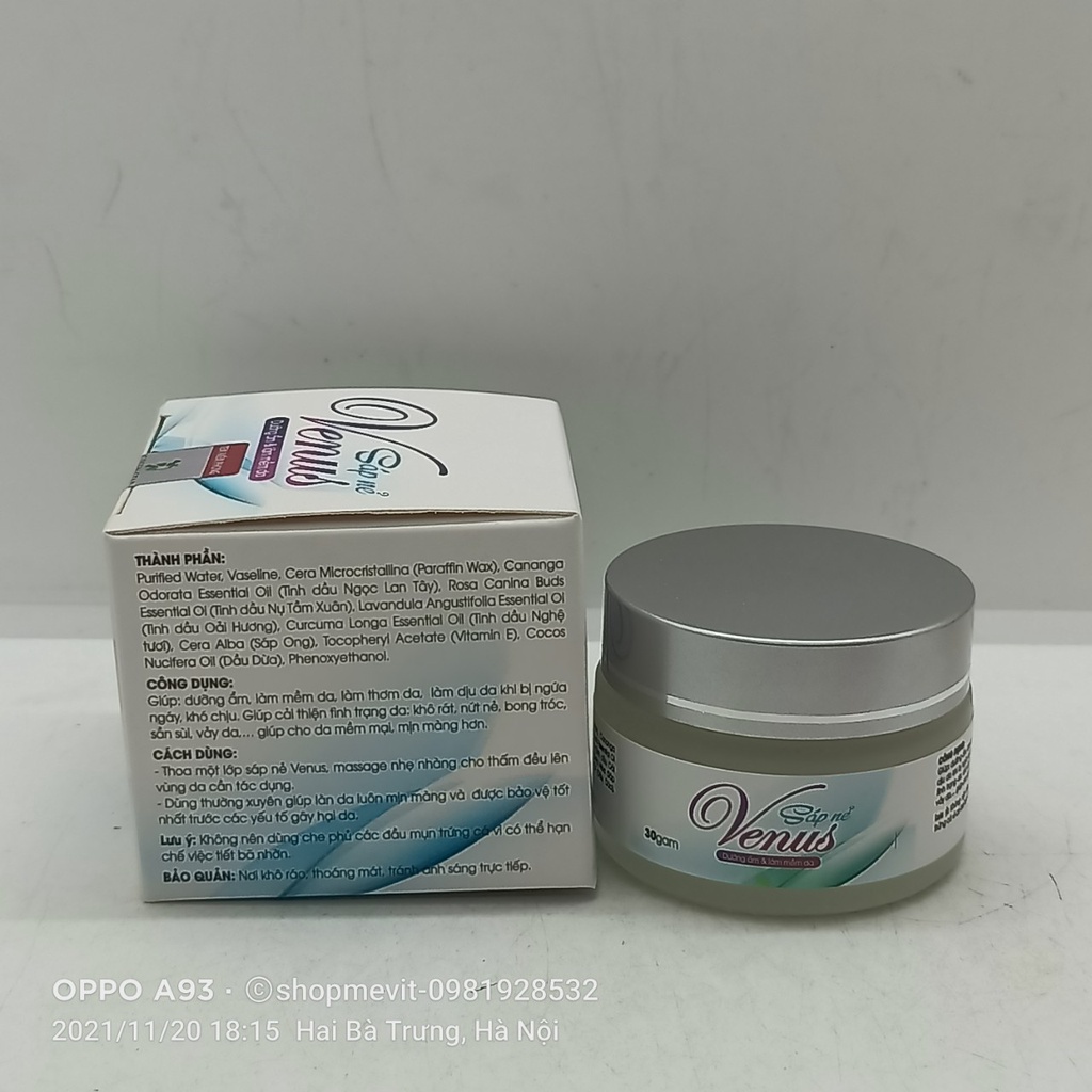 Sáp nẻ Venus dưỡng ẩm và làm mềm da lọ 30g