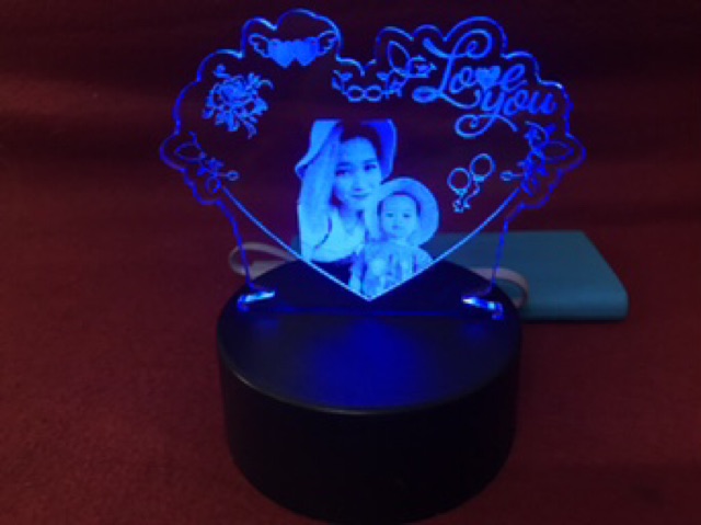 Đèn ngủ 3d led, quà tặng khắc hình ảnh theo yêu cầu
