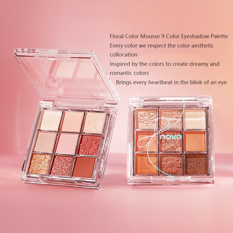 (Hàng Mới Về) Bảng Phấn Mắt 9 Màu Trang Điểm Không Thấm Nước Chống Nhòe | BigBuy360 - bigbuy360.vn