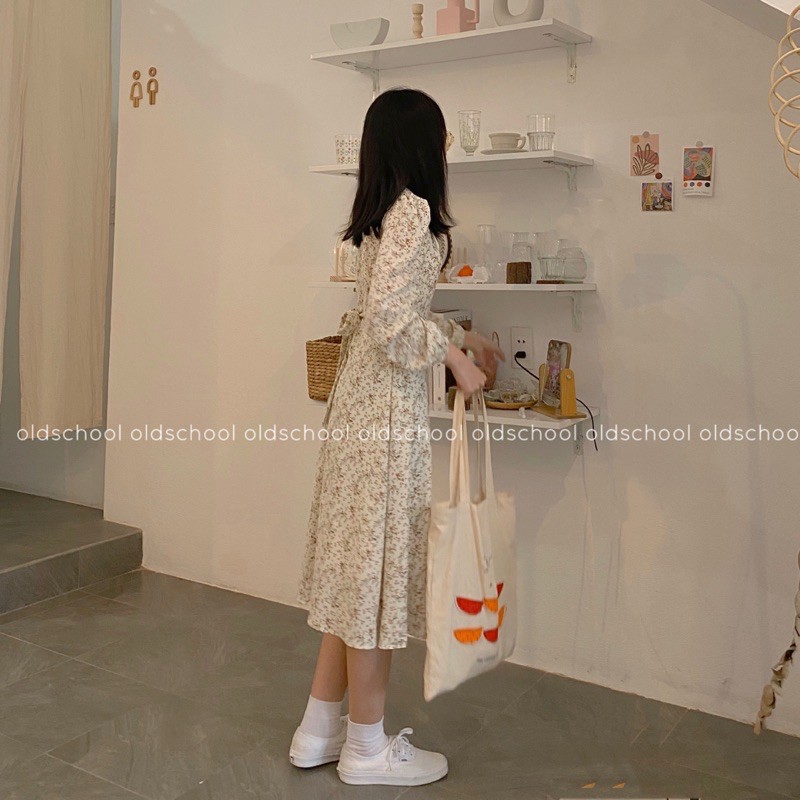 VÁY HOA CỎ VINTAGE DÁNG DÀI