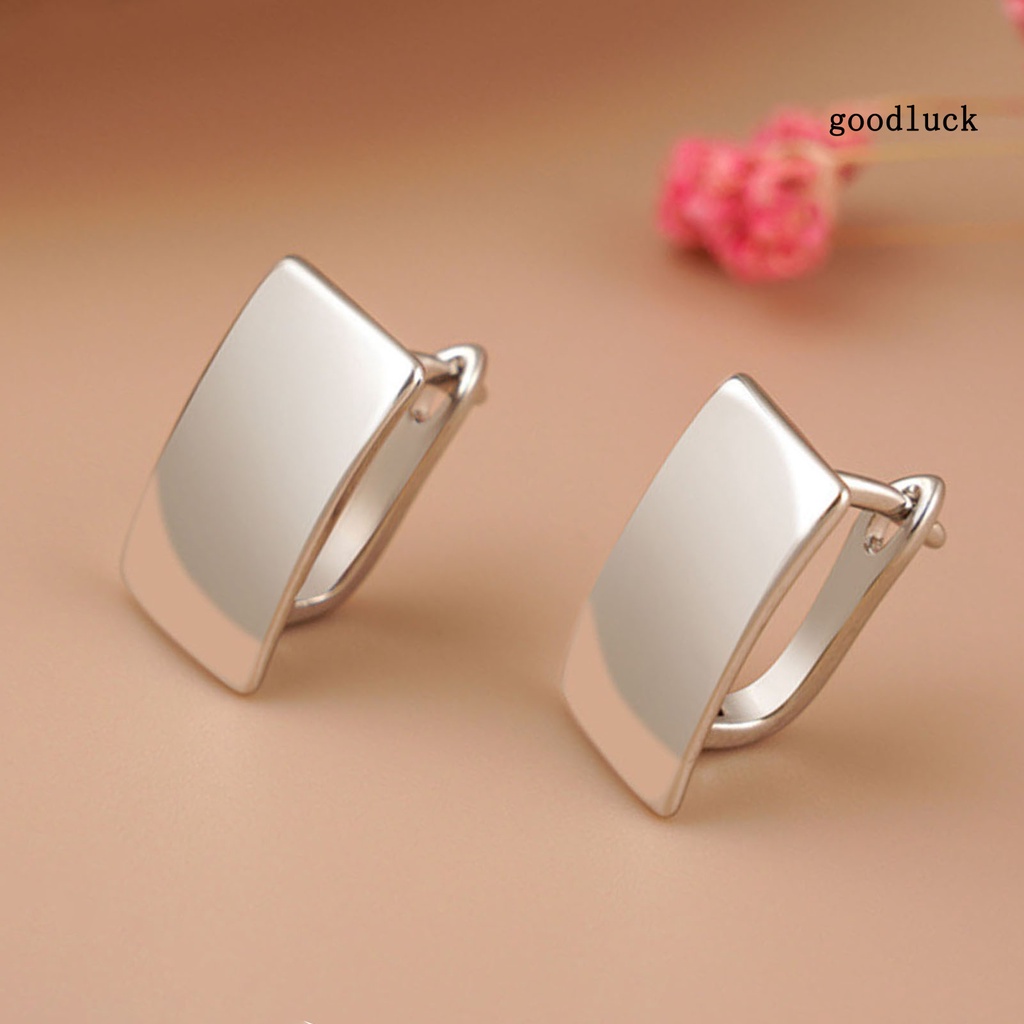 1 Đôi Bông Tai Hình Vuông Thanh Lịch Thời Trang Dành Cho Nữ