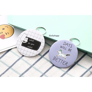 Gương Cầm Tay Mini Có Móc Treo