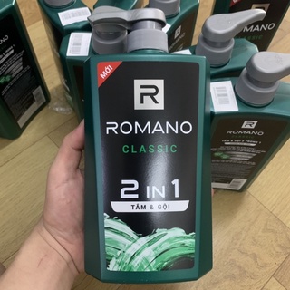 Tắm,gội 2in1 romano classic cao cấp 650ml