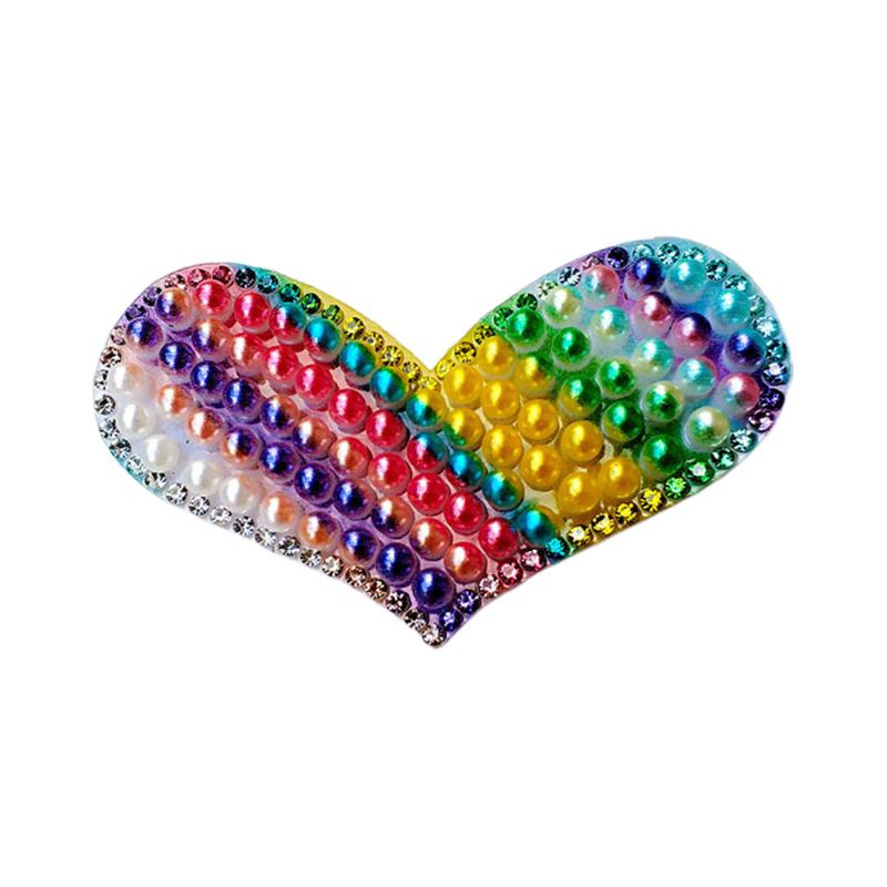 Kẹp Tóc Đính Đá Và Ngọc Trai Giả Màu Cầu Vồng Phong Cách Bohemian Cho Nữ