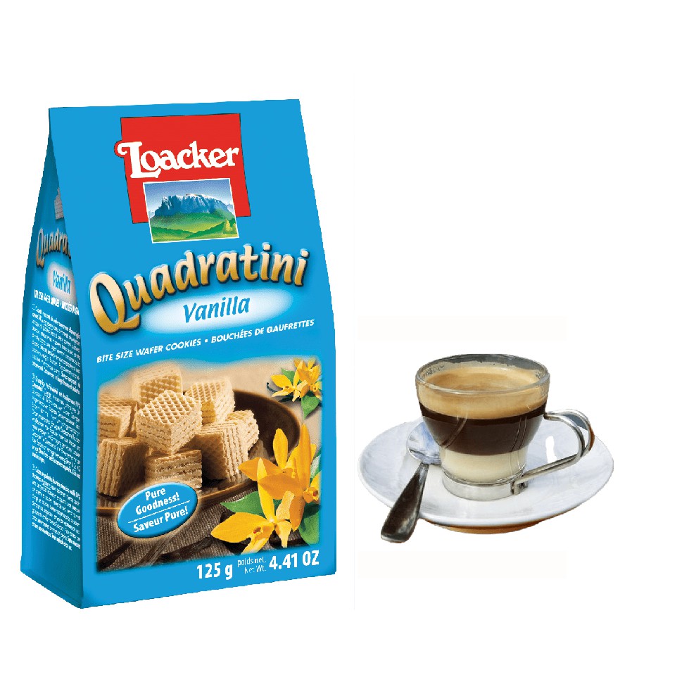 Bánh xốp Loacker Quadratini Vanilla 125g