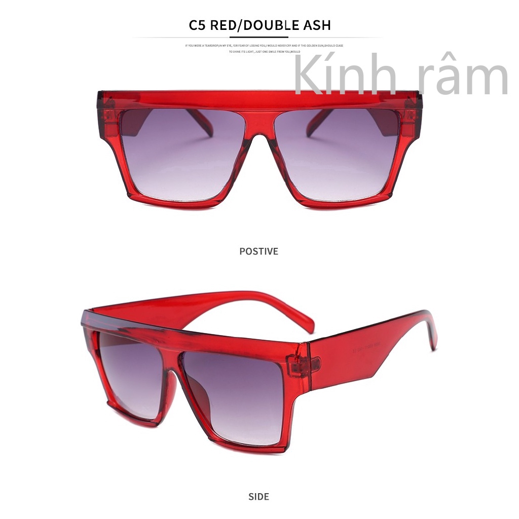Kính mát gọng vuông bản to thời trang cho nữ