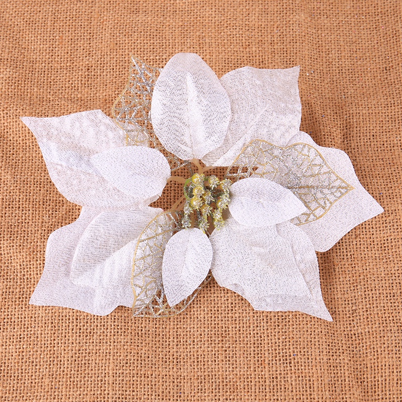 Hoa trạng nguyên kim tuyến trang trí 22cm màu đỏ, bạc, vàng làm tháp oản bánh năm mới, trang trí hộp quà tết