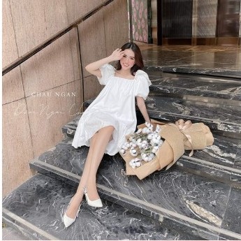 Váy Babydoll đuôi cá,Váy Babydoll bèo vai đuôi cá Chất thô lụa mềm cực sang chảnh. | BigBuy360 - bigbuy360.vn