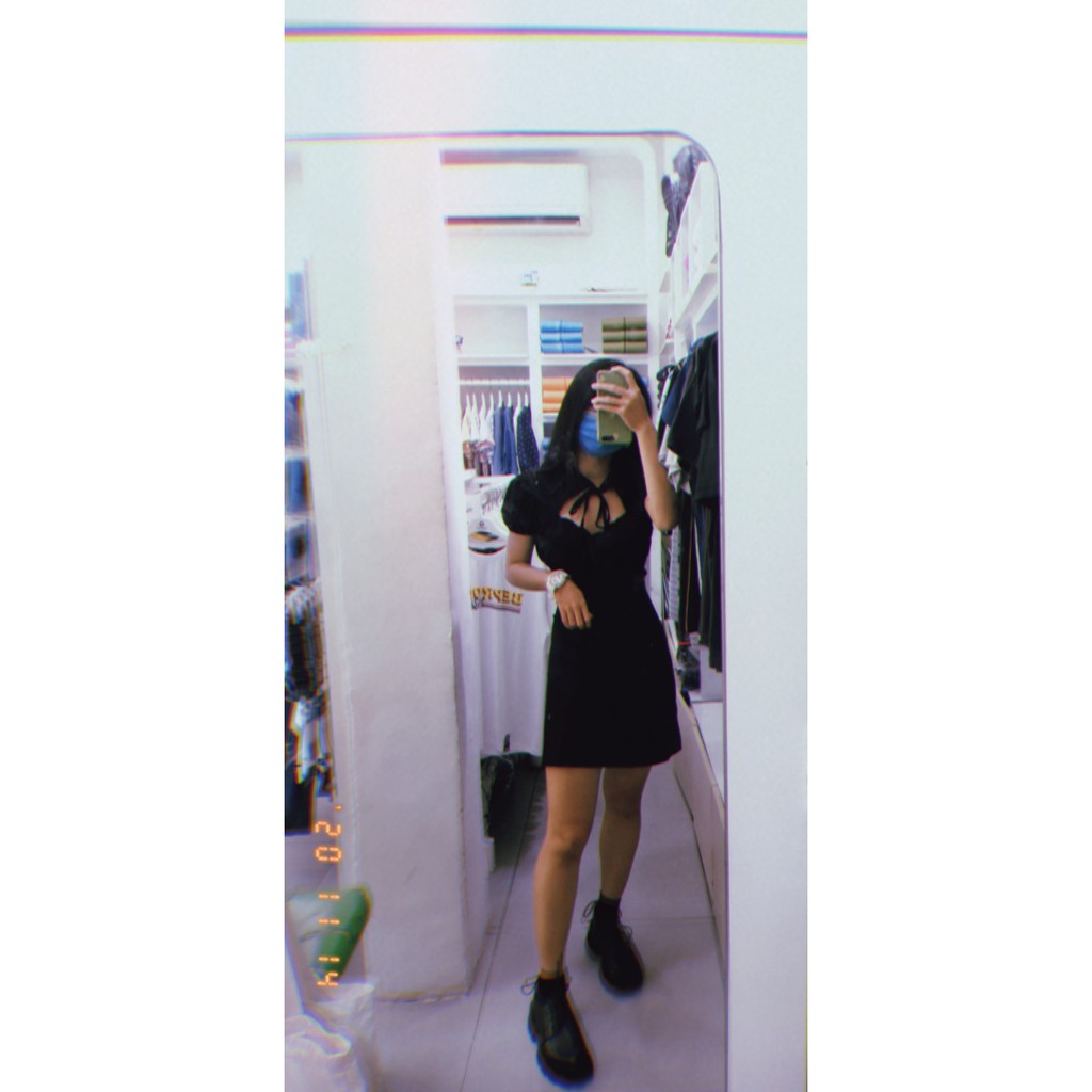 (BÁN LẺ GIÁ SỈ) Đầm đũi tay phồng nhúng ngực (có mút) | BigBuy360 - bigbuy360.vn