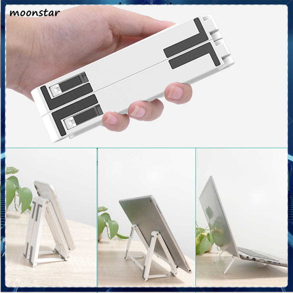 MS Laptop Holder Adjustable Hollow Heat Dissipation ABS Foldable Notebook Support Base for Office