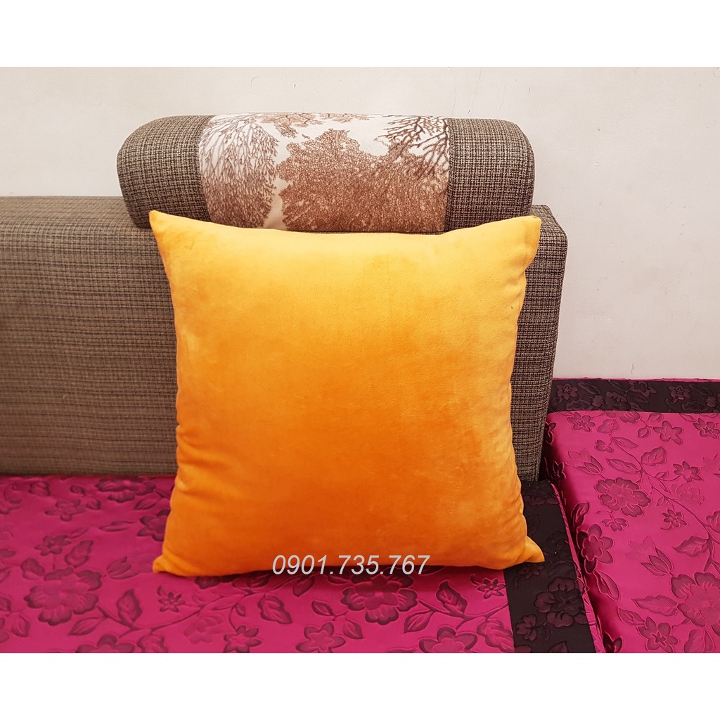 Gối Tựa lưng ghế Sofa Vải nhung 48x48cm