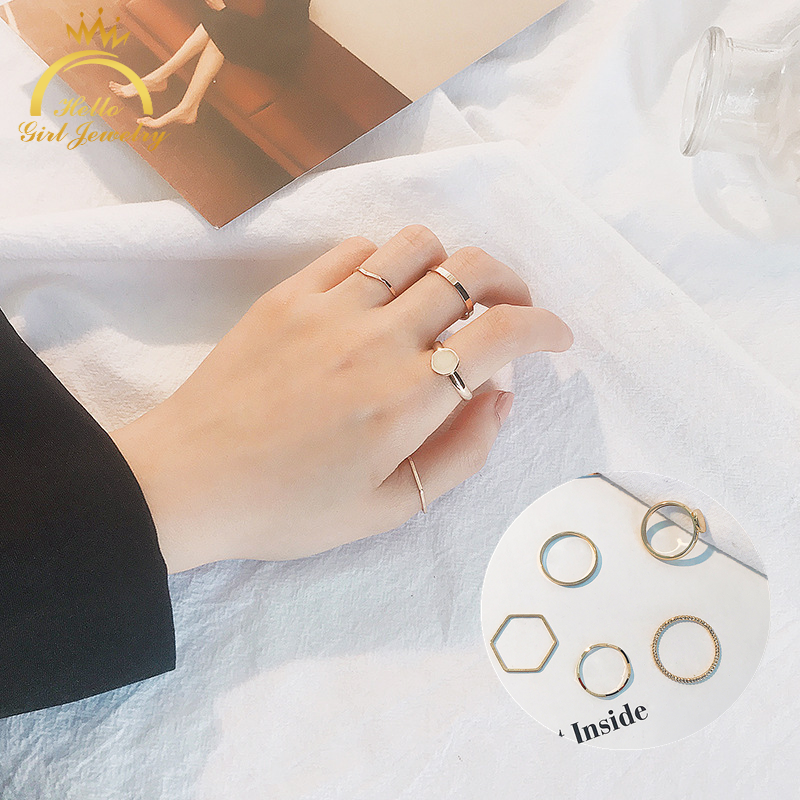 Set 5 Nhẫn Thời Trang Cá Tính Cho Nữ