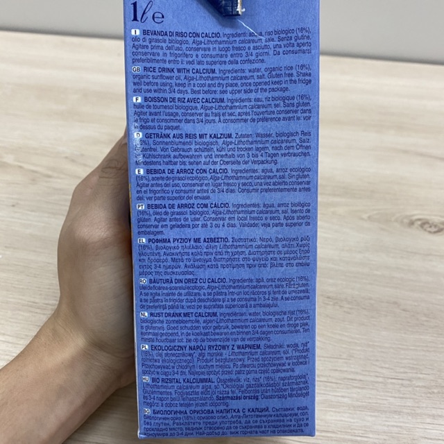 SỮA GẠO ĂN KIÊNG RISO SCOTTI TỰ NHIÊN BIO ( HỘP 1L) - BIO ORIGINAL RICE MILK