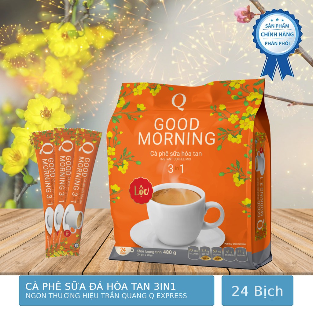 Cà Phê Sữa Good Morning Loại Hòa Tan 3 Trong 1 Bịch 24 gói x20g | BigBuy360 - bigbuy360.vn