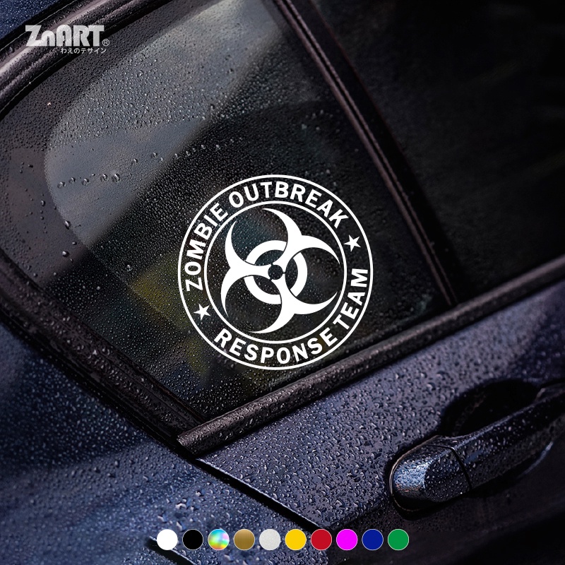 Miếng Dán Trang Trí Xe Hơi/ Xe Máy Hình Zombie Phản Quang Độc Đáo Vui Nhộn