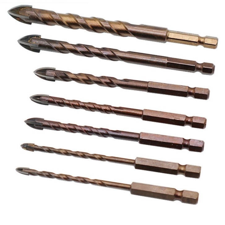 Mũi khoan đa năng các loại 6-8-10-12mm - Mũi khoan Gạch men, Thủy tinh, Đá hoa, Bê tông, Tường..