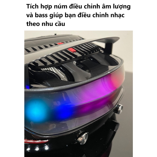 Loa bluetooth siêu xe 911 nghe nhạc hay,pin trâu, âm thanh hifi hỗ trợ usb, thẻ nhớ TF kết nối được nhiều thiết bị
