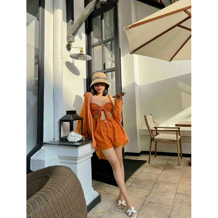 [ CONCEPT ĐI BIỂN/ DÃ NGOẠI ] SET 3 MÓN ĐŨI, VẢI MỎNG MẶC THOÁNG MÁI, THỜI TRANG, ĐỦ CÁC SIZE UP SHOP HHP