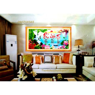 Tranh đính đá Phúc lộc thọ DF024 (tự làm)