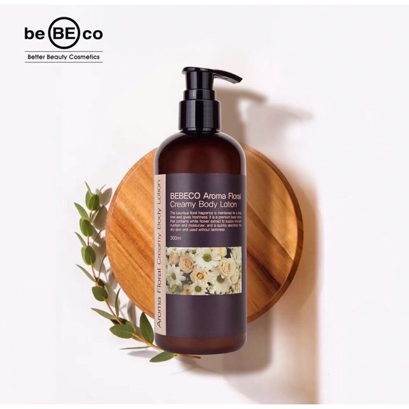 SỮA DƯỠNG THỂ BEBECO SÁNG DA HƯƠNG THƠM NƯỚC HOA AROMA FLORAL CREAMY BODY LOTION 300ML