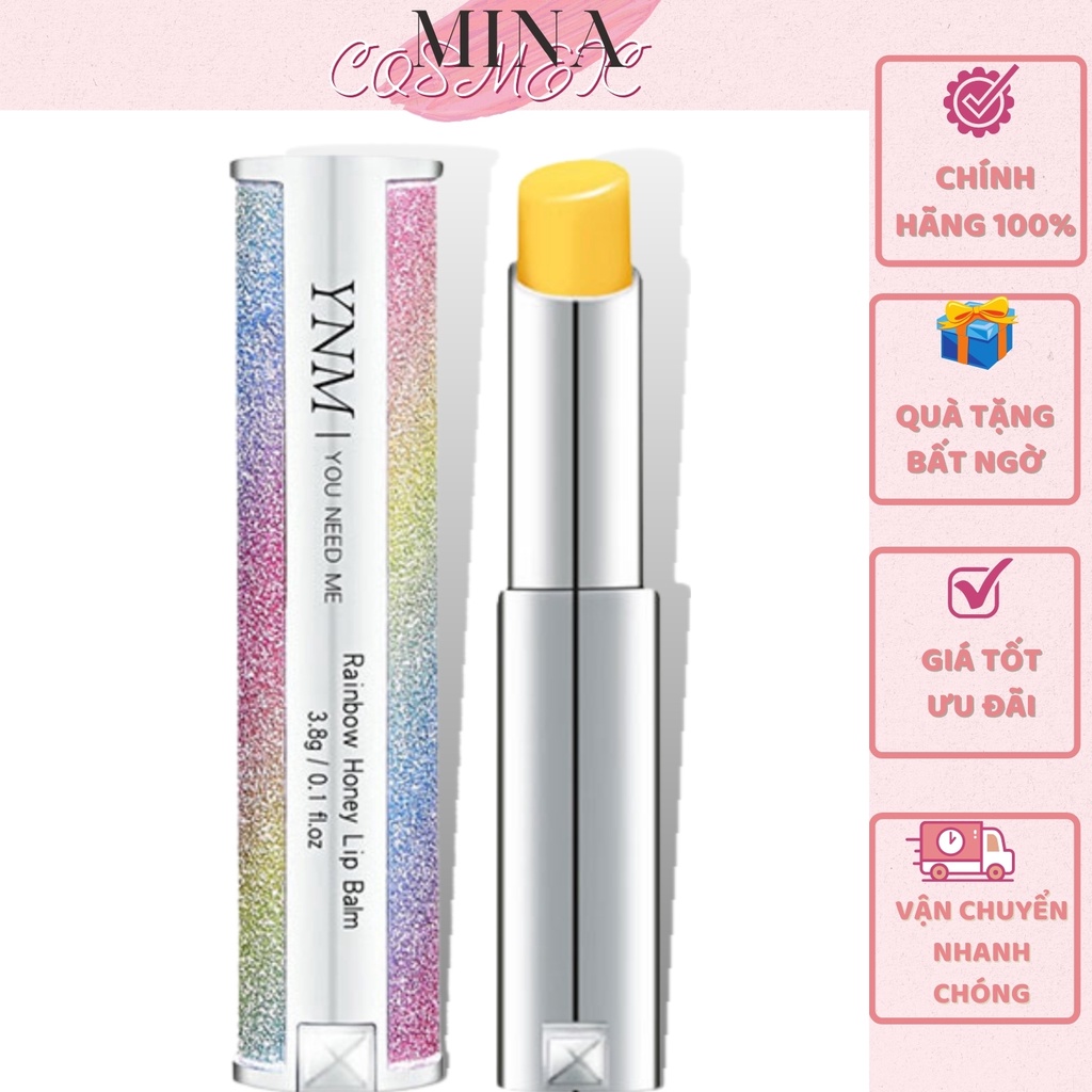 [Cam Kết Hàng Auth]Son Dưỡng Mềm Môi, Hết Thâm, Đổi Màu YNM RAINBOW HONEY LIP BALM Chính Hãng