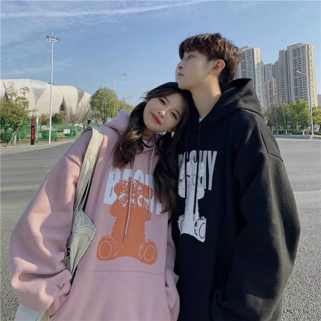 Áo Hoodie Gấu BER Form rộng Unisex Nam Nữ Couple Chất Nỉ Bông Mịn Ulzzang KUN