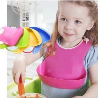 Yếm máng silicone ăn dặm cho bé