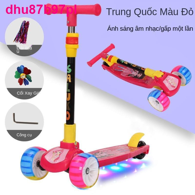 Xe trượt Scooter trẻ em 1-2-3 tuổi và trên 8 có thể ngồi cưỡi một chân trơn