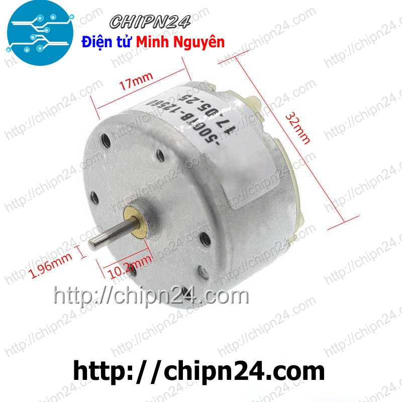 [1 CÁI] Động cơ Tròn 500 RF-500TB 12V 5500 vòng/phút