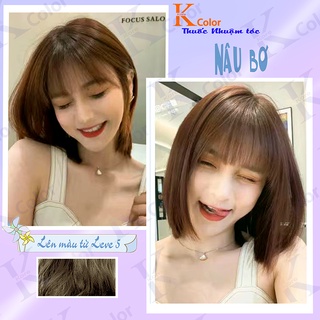 Thuốc nhuộm tóc Nâu Bơ Nâu Caramel không tẩy sử dụng tại nhà nhiều thảo dược giá rẻ Kcolor