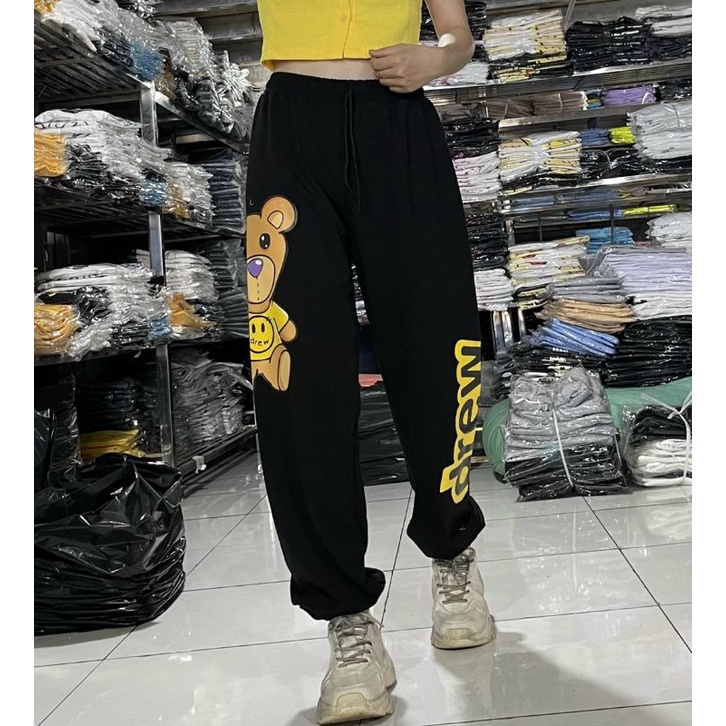 XPstore Quần jogger unisex Nam Nữ Drew Gấu (Ảnh thật)
