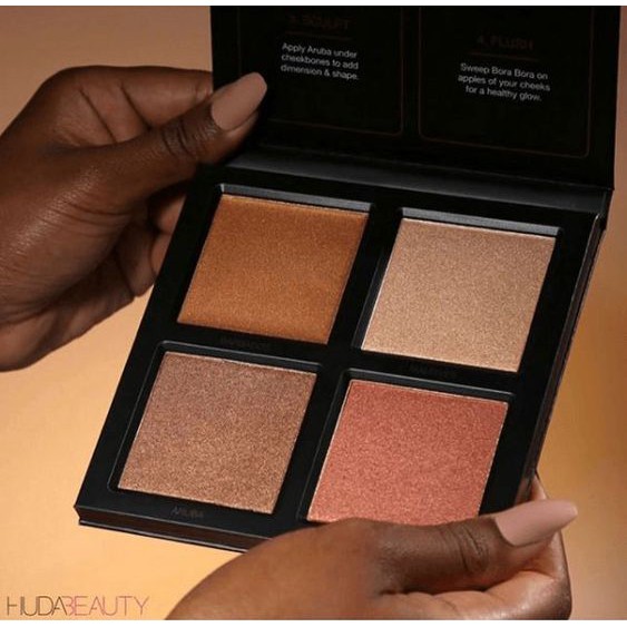 Phấn Bắt Sáng / Highlight Huda Beauty 3D Highlighter Palette - Tone Bronze Sands