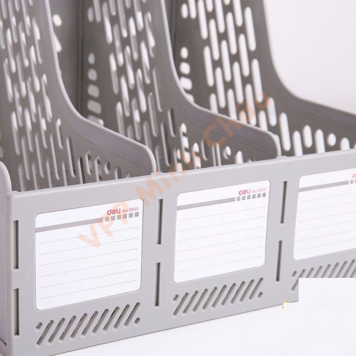 Khay Đựng Tài Liệu 3 Ngăn Đứng Deli 9845