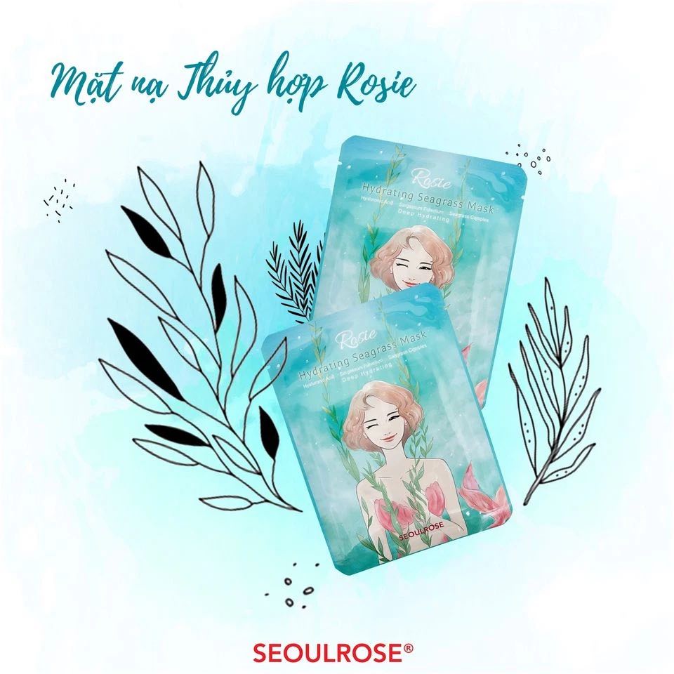 Mặt Nạ Giấy Seoul Rose Rosie Hydrating Seagrass Mask