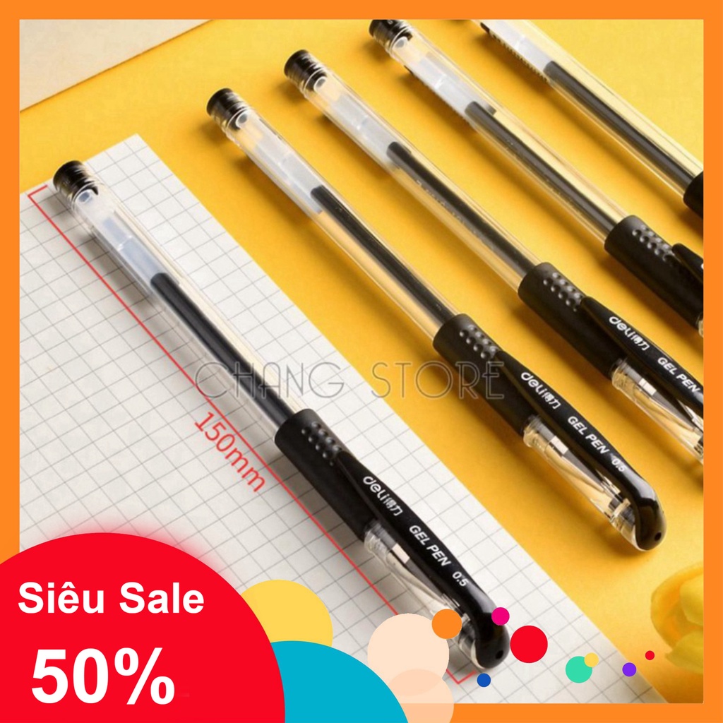 💕DEAL 1K💕 Bút Bi Nước 3 Màu Văn Phòng 0.5mm Mực Đều, Nét Chữ Đẹp 3 Màu Xanh, Đen, Đỏ