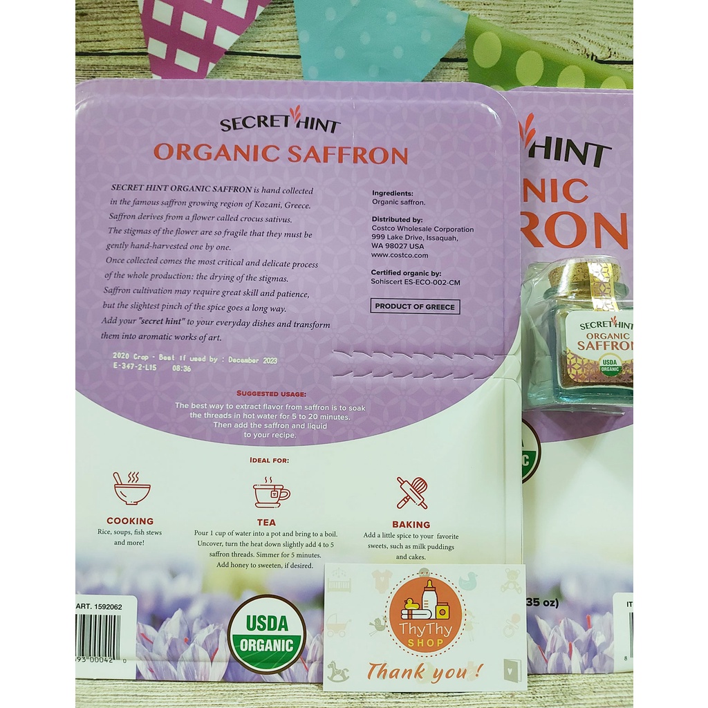 NHỤY HOA NGHỆ TÂY SAFFRON SECRET HINT