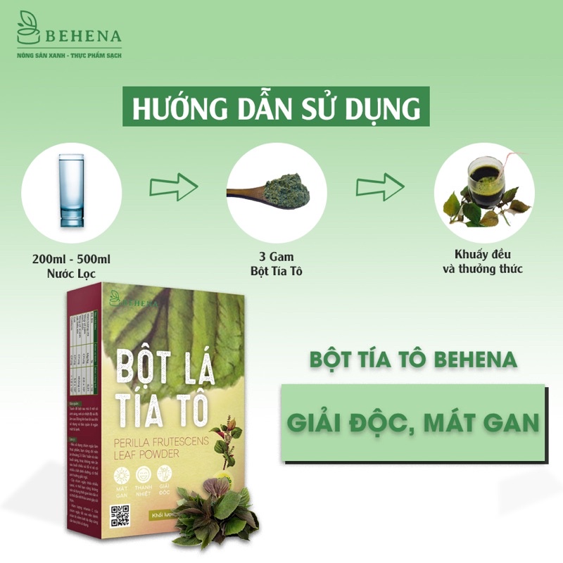 Bột tía tô nguyên chất Behena 50gr