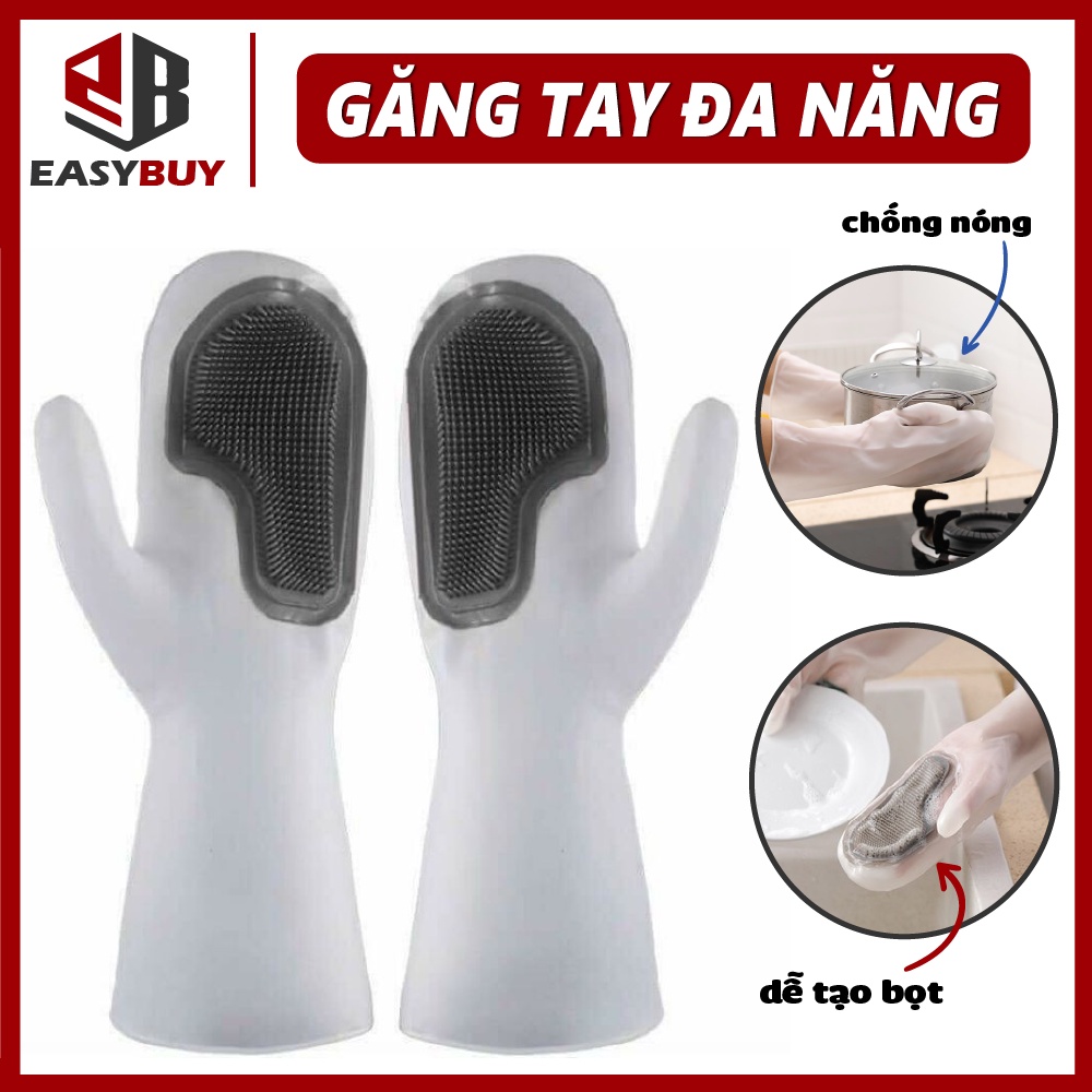 Găng Tay Silicone Đa Năng Chịu Nhiệt Tạo Bọt Siêu Bền 2021  EASYBUY
