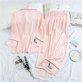 Pijama Lụa Cao Cấp Dài Tay Y68 Phom RỘNG
