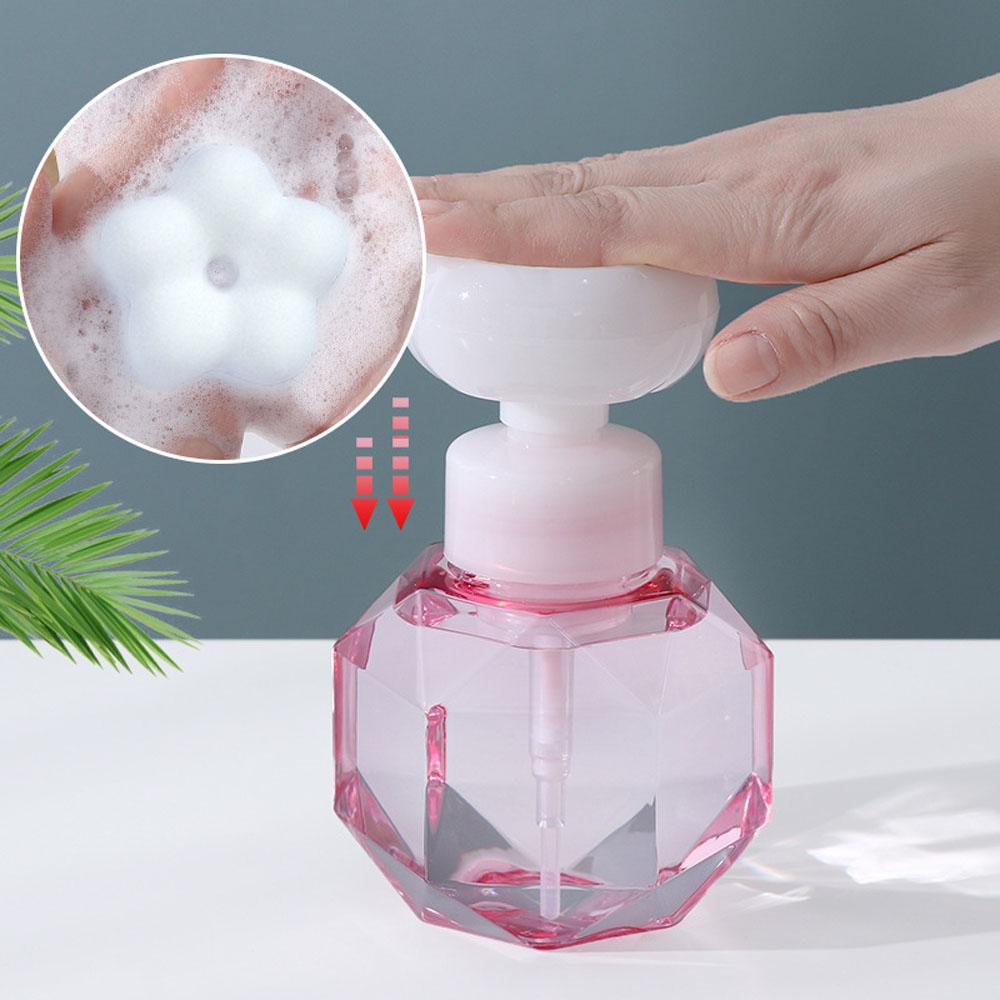 Bình Đựng Xà Phòng Dạng Lỏng Trong Suốt Có Thể Đổ Đầy Hình Hoa Malcom Chất Lượng Cao
