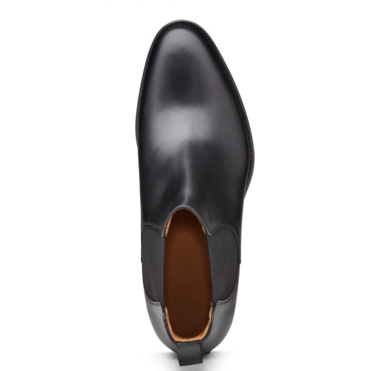 Giày Chelsea Boots cao cổ thời trang nam chất liệu da bò đế cao su đúc nhiệt độn 3.5cm ;;