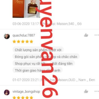 Nước hoa Maison 540 ĐỎ/ ROSE 70ML