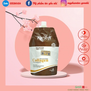 kem ủ tóc collagen Karseell dầu hấp tóc phục hồi hư tổn collagen karseell maca 500ml, mỹ phẩm tóc yến nhi DT04