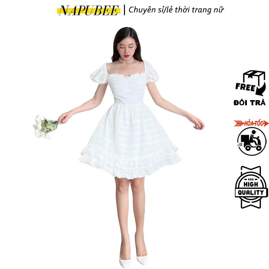 Váy Dự Tiệc Tay Phồng Dáng Xòe Thanh Lịch, Đầm Tay Phồng Dạo Phố ELOISE DRESS