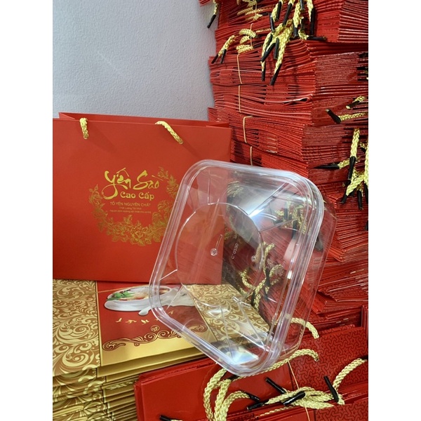 💝Sale 12.12⚡Combo 10 HỘP NHỰA TRÒN / VUÔNG/ Kim Cương / HoaMai -TRONG SUỐT Cao Cấp ĐỰNG YẾN SÀO