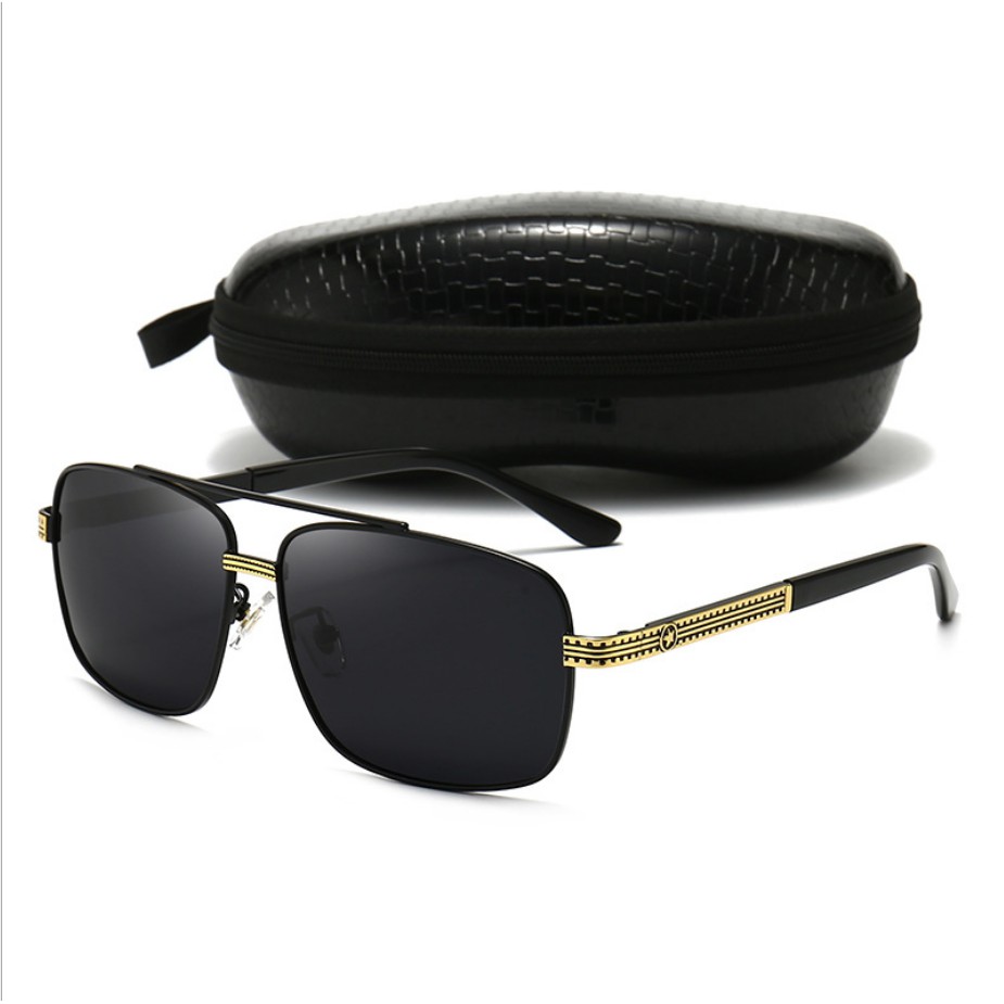 Kính mát nam M15 phân cực mới gọng vuông lớn thời trang hợp thời trang  lái xe gọng hợp kim thép